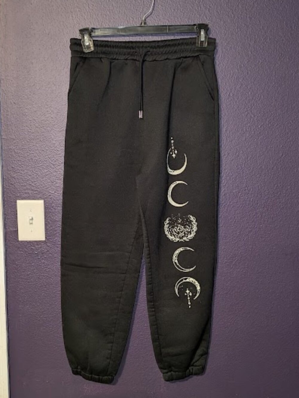 ACOTAR Sweatpants Joggers Black/Tan Size Large